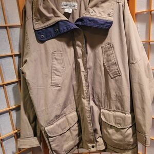 Cabin Creek Women's Tan and Navy Military Jacket